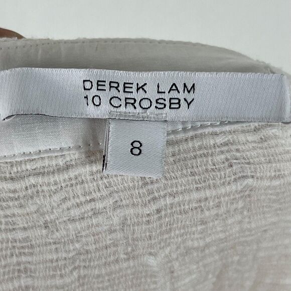 Derek Lam 10 Crosby Mini Skirt Womens 8 Ivory Cream Tweed Fit and Flare Classic - Picture 9 of 10